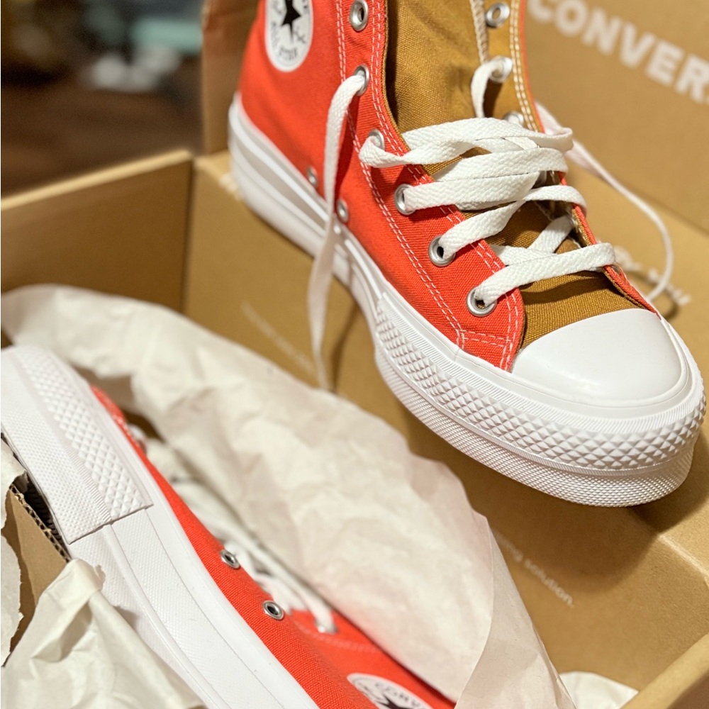 Converse High-Top Sneakers - Red and White